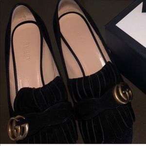 🔥 SOLD🔥Gucci Marmont Suede Pumps